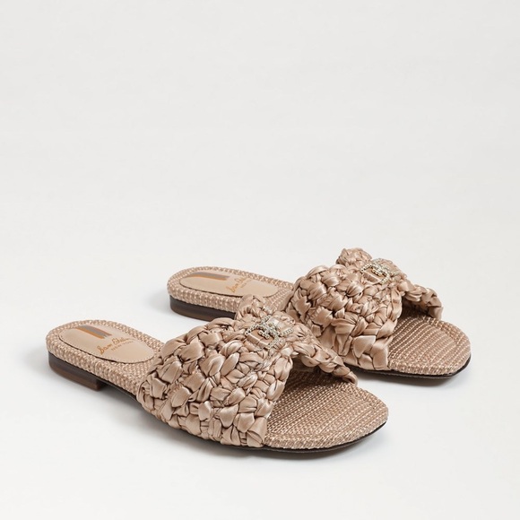 Sam Edelman Bridget Slide Sandal in Ecru Ribbon